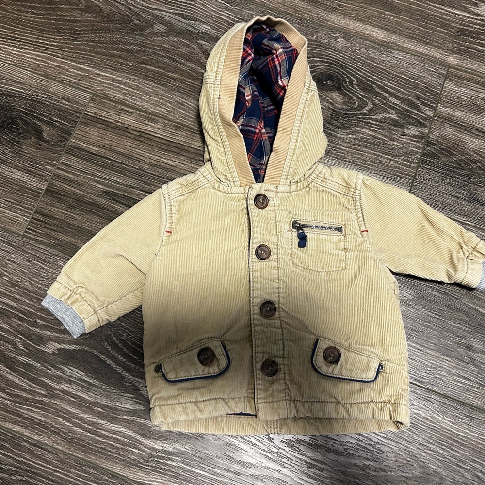 Vintage Tan Kids Hooded Jacket